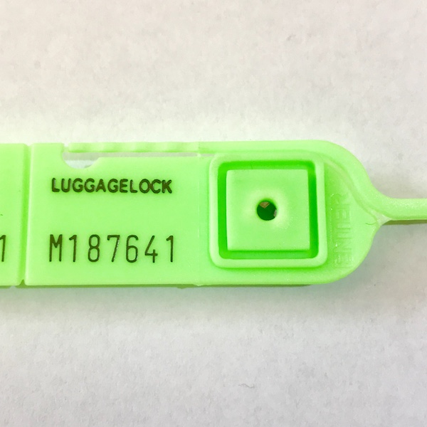 LuggageLock serial number pair tabs