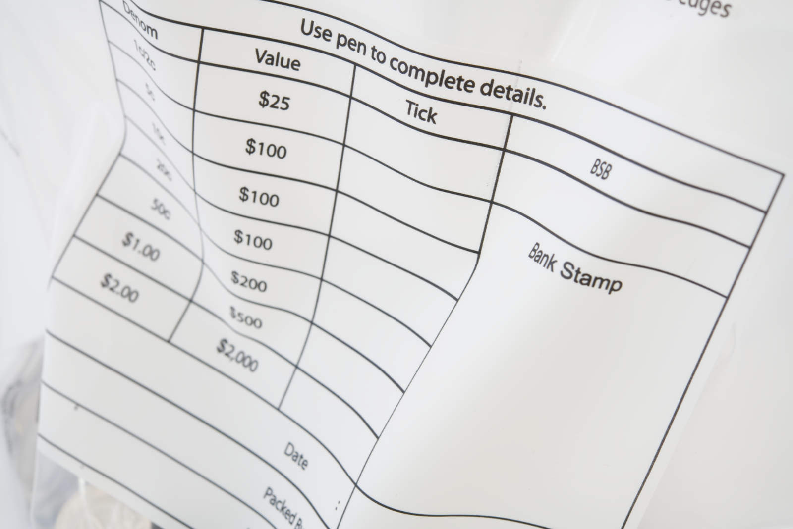 X Safe Cb2442 240 X 420mm Coin Bags Security Seals Online By B Sealed