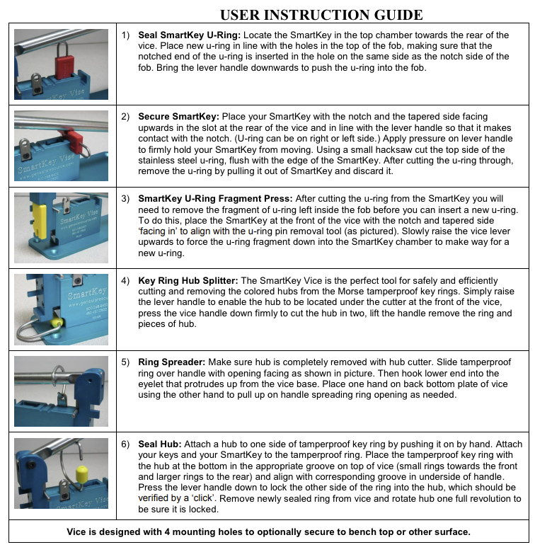 Morse SmartKey Vice Security Seals Online by BSealed