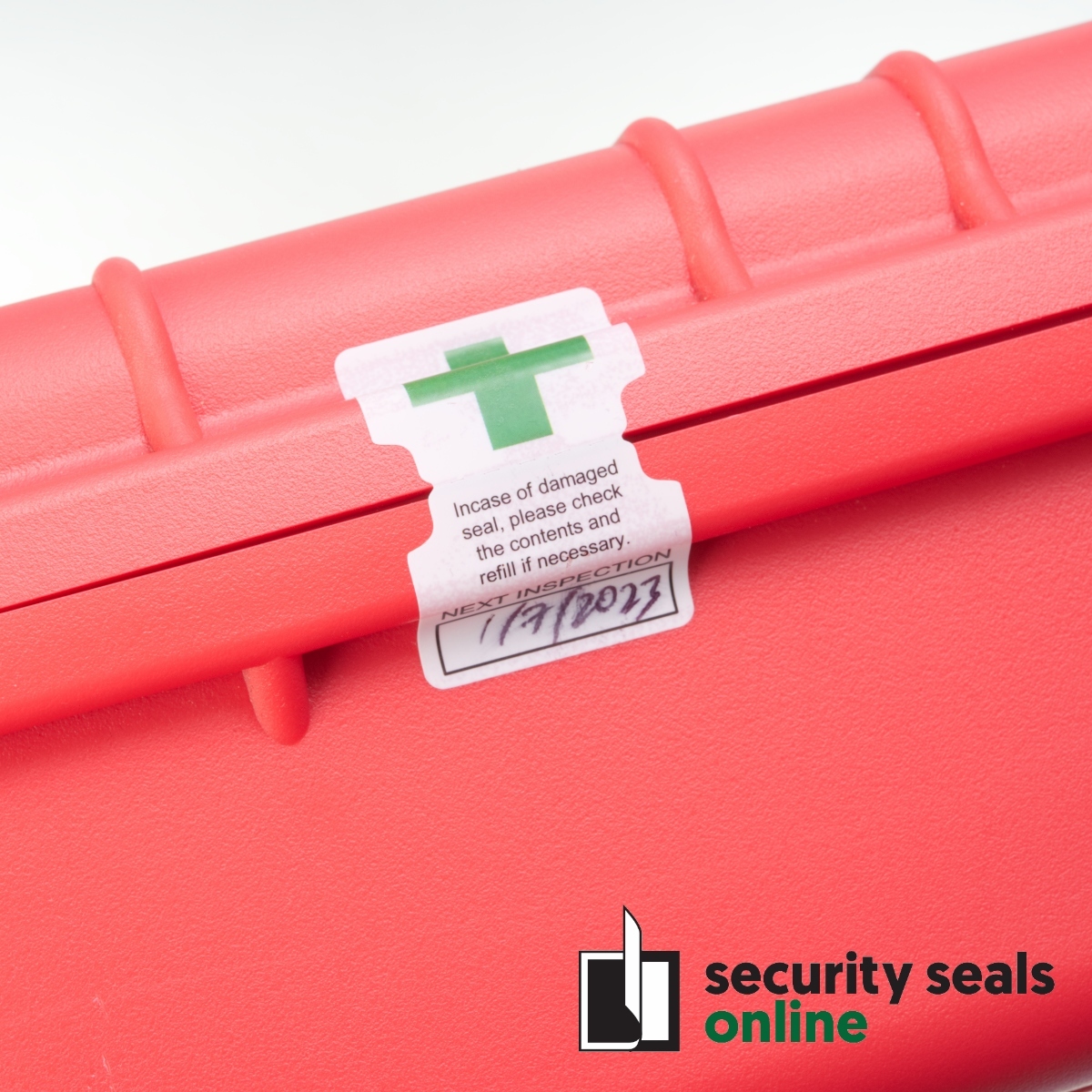 XSafe 50x30mm NT First Aid Kit Security Seal Label Security Seals Online by BSealed