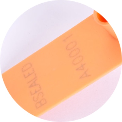 Unique serial numbers are laser engraved on the tag. The laser engraving gives it the ability to resist solvent attacks as the printing is embedded in the plastic.