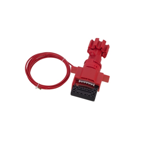 Universal Valve lockout with coated cable