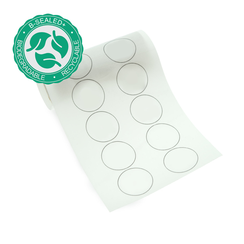 Clear Round BIO+ Permanent Labels