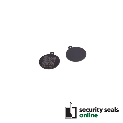 35x30mm Pendant Stainless steel metal tags Customised - Black / Piece