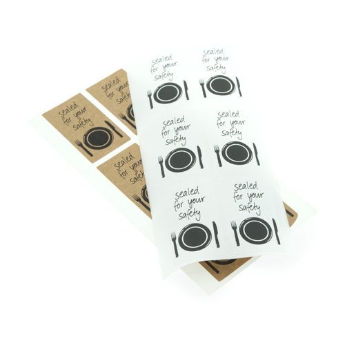 70x40mm Food delivery stickers