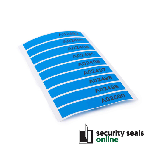 X-Safe 70x15mm Total-Transfer - Blue / Serial Numbered / Pack of 1,000